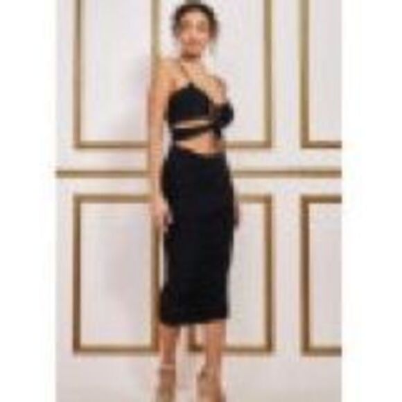 Anthropologie - Black Jersey Cutout Sexy Hot Party Dress size Small - Picture 6 of 7